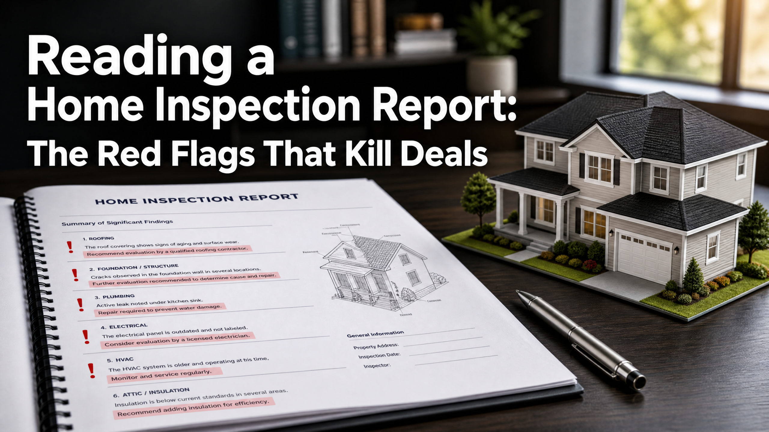 Reading a Home Inspection Report: The Red Flags That Kill Deals