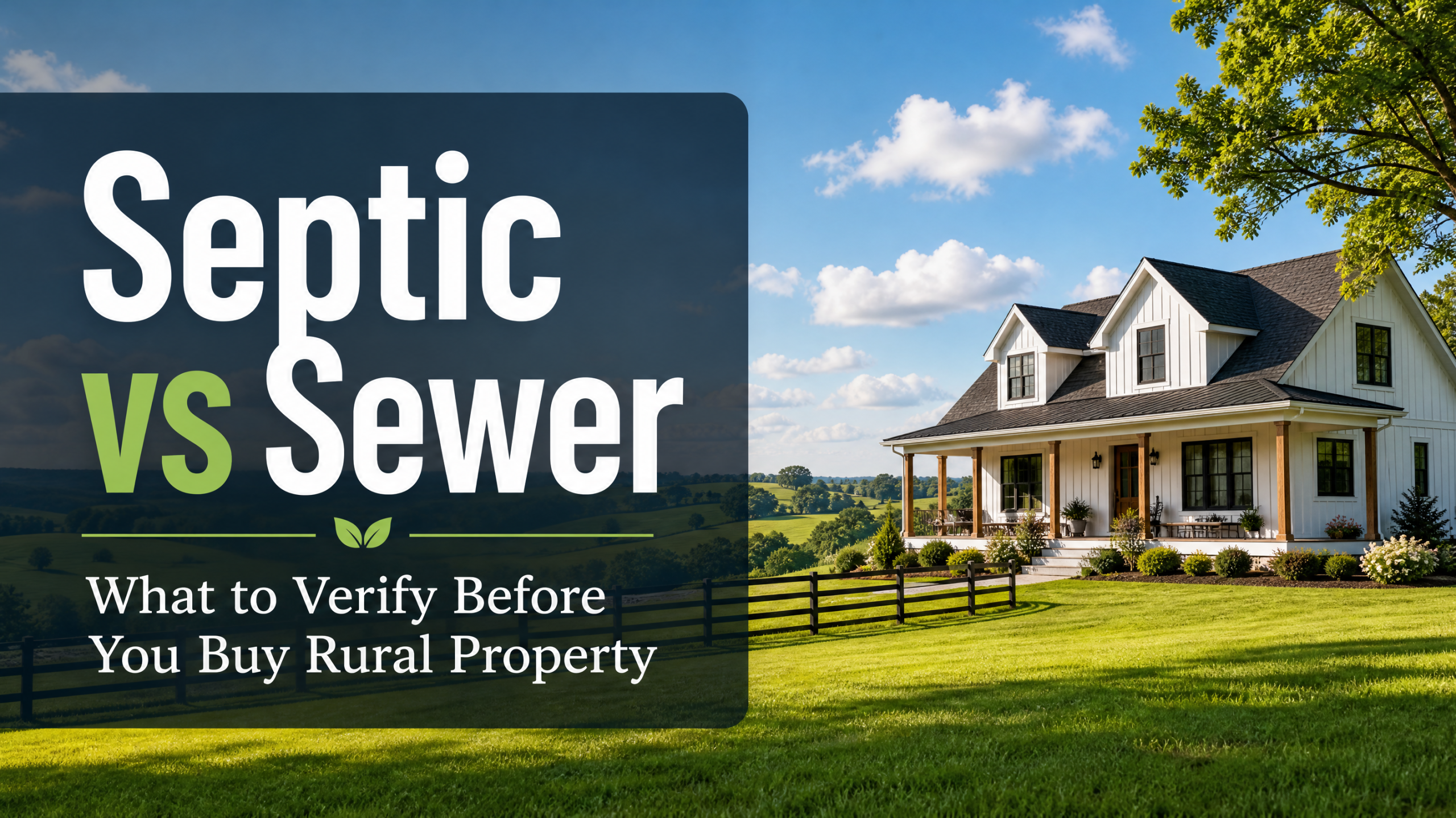 Septic vs Sewer: What to Verify Before You Buy Rural Property